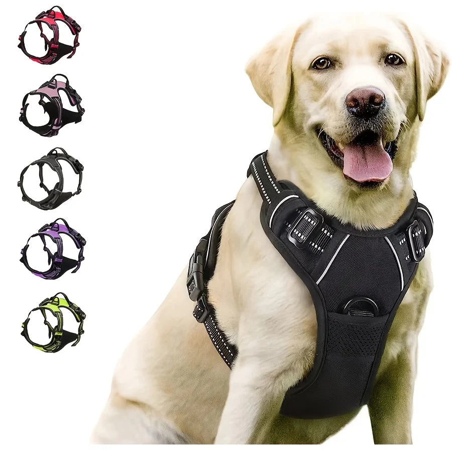 No-Pull Dog Harness – Reflective, Front Clip, Heavy Duty for All Sizes