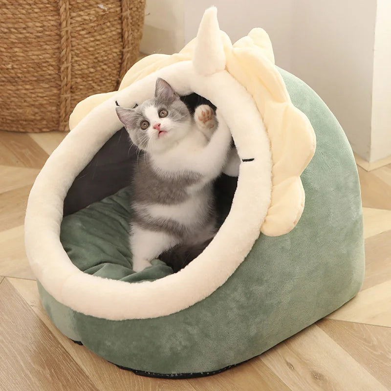 Cat Cave Tent Bed – Self-Warming, Foldable & Washable for Cats & Small Dogs
