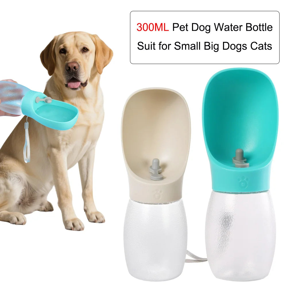 Portable Pet Water Bottle with Drinking Bowl – Travel Hydration for Dogs & Cats